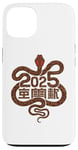 Coque pour iPhone 13 Horoscope chinois du Nouvel An 2025 Serpent en bois Année du serpent