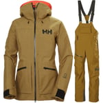 Helly Hansen Powderqueen Skidset, Dam, Guld