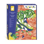 Janod - Coffret Mosaïque Enfant Dinosaures - Mysterix - Kit Loisir Créatif Enfant - 2 Tableaux à Réaliser - Autocollants Mousse - Motricité Fine et Concentration - Dès 7 Ans, J07973