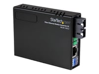 Startech.Com 10/100 Multi Mode Fiber Ethernet Media Converter Sc 2 Km - Fibermediekonverterare - 100Mb Lan - 10Base-T, 100Base-Fx, 100Base-Tx - Rj-45 / Sc-Läge (Multi-Mode) - Upp Till 2 Km - 1310 Nm