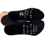 Funny Nautical You be the Anchor Mens Black Socks UK Size 5-12 - X6N663