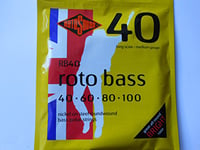 Rotosound Roto Bass Jeu de cordes pour basse Nickel Filet rond Tirant medium (40 60 80 100)