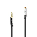 Sonero premium rallonge de câble audio jack 3,5 mm, 0,50 m, contacts plaqués or, noir