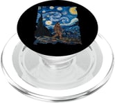 Bigfoot Nuit étoilée – Peinture drôle de Van Gogh Sasquatch PopSockets PopGrip pour MagSafe