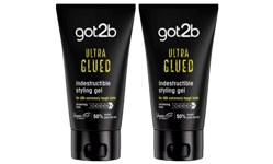 2 x Schwarzkopf Got2b Ultra Glued Invincible Styling Gel/ Spiking Glue 150ML