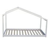 Lit cabane LILO 90x190 cm en pin massif Blanc