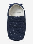 Baby Car Seat & Carrycot Footmuff in Fleece dark blue/print