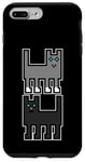 Coque pour iPhone 7 Plus/8 Plus Gris et noir Pixel Art Cats mignon pixel chat chaton rétro