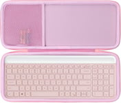 Dur Etui Housse Cas Compatible Avec Logitech Mk470 Combo Clavier Et Souris Sans Fil(Rose)