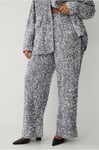 Zizzi - Paljettbyxor mPinca Pants - Silver