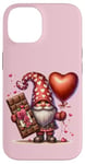 iPhone 14 Pink Valentines Day Gnome Accessories Valentines Chocolate Case