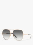TOM FORD FT0783 Women's Lennox Aviator Sunglasses, Rose Gold/Grey Gradient