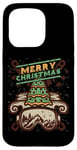 Coque pour iPhone 15 Pro Merry X-Mas Pull de Noël moche Père Noël