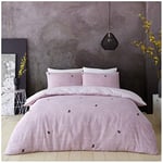 GAVENO CAVAILIA Luxury Printed Duvet Cover, Soft & Cosy Quilt Set, Easy Care Bedding, Kingsize, Polycotton, Blush Pink-Bee-Happy, King