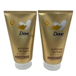 Dove Summer Revived Light to Medium Gradual Self-Tan Lotion 2 x 75ml Brand New