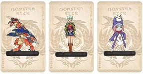 Lot 3 Standard Cartes Amiibo Monster Hunter Rise + Stories 2 Sur Nintendo Switch