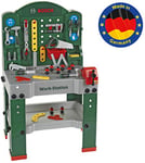 Theo Klein 8580 Etabli Work Station Bosch | avec 44 pièces différentes | Plan de Travail avec Fonction d'apprentissage | Dimensions : 61 cm x 44,5 cm x 101 cm | Jouet pour Enfants à partir de 3 Ans