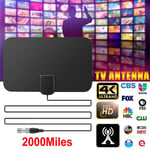 Indoor TV antenna Ariel Freeview Digital 4K HD TV High Gain Portable Aerial UK