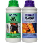 Nikwax Twin Pack - Tech Wash + TX. Direct Wash-In - 1L