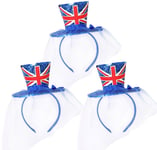 PACK OF UNION JACK MINI FASCINATOR HAT BRITISH FLAG GB TEAM FANCY DRESS LOT