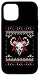 Coque pour iPhone 13 Pro Eerie Baphomet Pull de Noël gothique en corne de canne à sucre d'orge