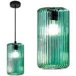 Raika vg b1 e27 led plafonnier moderne à suspension en verre coloré, couleur vert - Gea Luce