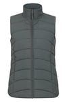 Mountain Warehouse Opal Womens Padded Gilet - Lightweight Ladies Body Warmer, Water Resistant Sleeveless Jacket with Front Pockets - For Light Rain, Autumn, Winter Dark Khaki Women's Size 22