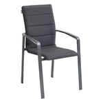 Fauteuil de jardin empilable Diese Perle & Blanc - Anthracite / Graphite - Hespéride