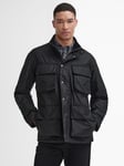 Barbour International Brunton Waxed Jacket, Black