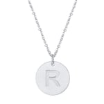 PROSTEEL Chaîne Pendentif Lettre R Collier Femme Acier Inoxydable Bijoux Initial pour Jeune Fille Rolo Chain Ajustable Offerte 51cm/2mm Cadeau Anniversaire Parfait