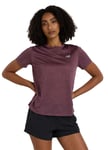 New Balance Athletics T-Shirt Women Faded Plum Heather L - Fri frakt