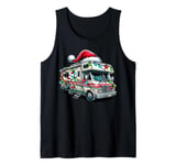 RV Camping Camper Motorhome Vacation Christmas Hat Xmas Tank Top