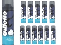 Gillette Classic Sensitive Skin Mens Shaving Foam 200ml x 12