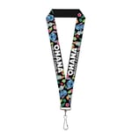 Buckle-Down Unisex-Adult (Luggage only) Lanyard-1.0-Ohana Means Family/Stitch & Scrump Poses/TRO Key Chain, Multicolor, One Size