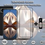 2-Pack GOOGLE PIXEL 8A Skärmskydd & 1-Pack linsskydd - Härdat Glas 9H - Super kvalitet 3D