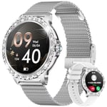 LIGE Montre Connectée Femme avec Appel Bluetooth, 1.32" Diamond Smartwatch Féminine Etanche avec 20 Modes Sportifs Podometre SpO2 Fréquence Cardiaque Sommeil pour iOS et Android