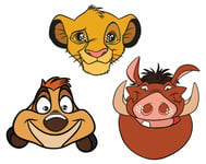 The Lion King Masks - Official Disney 2D Party Mask 3 Pack - Simba Timon Pumbaa