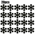 20 st Anti-Slip Badrumsklistermärken Halkskydd Dusch för Diskar Badkar Black 20 Pcs