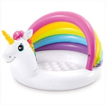 Piscine gonflable en forme de tortue pour enfant de 1 à 3 ans,jeu d'eau d'extérieur amusant avec parasol - Type rainbow unicorn