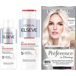 L'Oréal Paris Coffret Elseve Pro Bond Repair Pré-Shampooing Sos 200 ml + Shampooing sans Sulfates 200 ml + Préférence Décoloration Platine Absolu