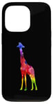 Coque pour iPhone 13 Pro Girafe Art Coloré Zoo Safari Animal Girafe