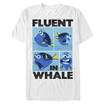 Disney Pixar Unisex Finding Dory - Whale Talk Organic Short Sleeve T-shirt T-Shirt White XXL