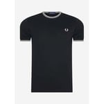 T-shirt Fred Perry  T-shirt à double boutonnage - noir