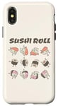 Coque pour iPhone X/XS Mignon Kawaii Rouleau de Sushi Dessin animé Dessin animé Japonais Nourriture Anime