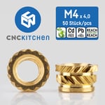 CNCKitchen Threaded Inserts M4 Short - 50pcs