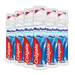 Colgate Max Fresh Toothpaste with Cooling Crystals 6 x 100ml | fresh breath toothpaste | Fresh FX technology for 10X longer lasting cooling* | helps to fight cavities | keeps teeth white