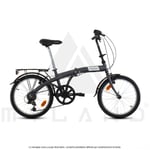 VÉLO PLIANT NOIR VÉLO FEMME ROUES 20" ACIER 6 VITESSES