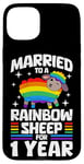 iPhone 15 Plus 1 Year Married Gay Lesbian LGBTQ 1st Wedding Anniversary Case