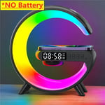 Wireless Charger Pad Stand Speaker TF Card RGB Night Light Lamp Alarm Clock Fast