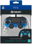 Nacon Illuminated Compact Controller - Blue for PS4 PlayStation 4 New